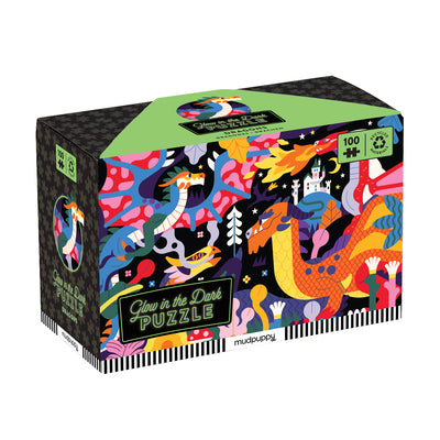 Cover Image for Dragons 100 Piece Glow in the Dark Puzzle -- Mudpuppy, Jigsaw
