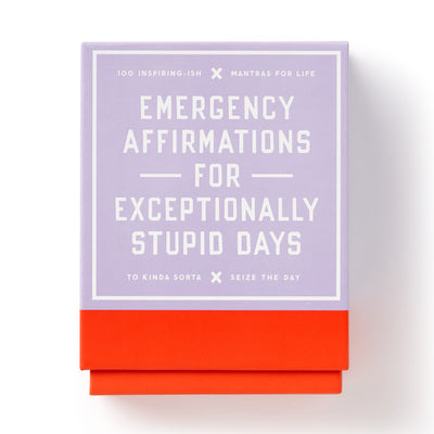 Cover Image for Emergency Affirmations for Exceptionally Stupid Days Card Deck -- Brass Monkey, Other