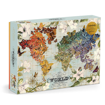 Cover Image for Wendy Gold Winged Metamorphosis 1000 Piece Foil Puzzle -- Galison, Jigsaw