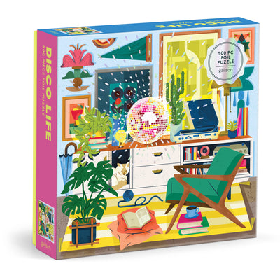 Cover Image for Disco Life 500 Piece Foil Puzzle -- Galison, Jigsaw