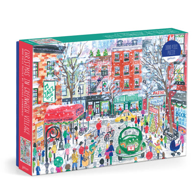 Cover Image for Michael Storrings Christmas in Greenwich Village 1000 Piece Puzzle -- Galison, Jigsaw