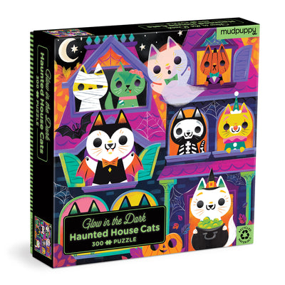 Cover Image for Haunted House Cats 300 Piece Glow in the Dark Puzzle -- Mudpuppy, Other