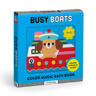 Cover Image for Busy Boats Color Magic Bath Book -- Mudpuppy, Paperback