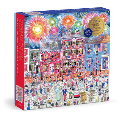 Cover Image for Michael Storrings Celebrate the USA 500 Piece Foil Puzzle -- Galison, Other