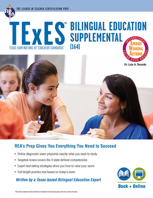 Cover Image for TExES Bilingual Education Supplemental (164) Book + Online -- Luis A. Rosado, Paperback