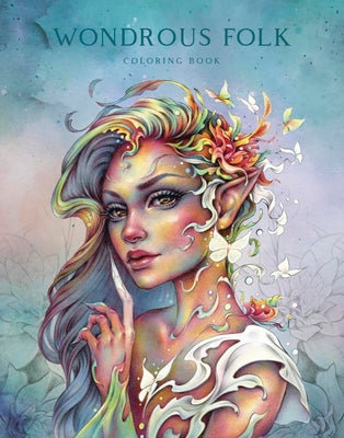 Cover Image for Wondrous Folk Coloring Book -- Christine Karron, Paperback