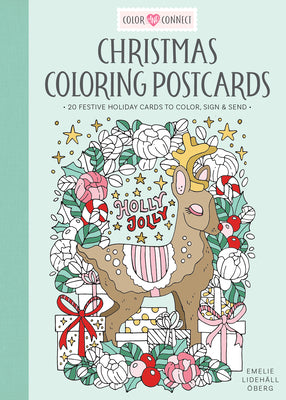 Cover Image for Christmas Coloring Postcards: 20 Festive Holiday Cards to Color, Sign, and Send -- Emelie Lidehäll Öberg, Paperback
