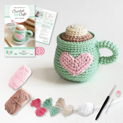 Cover Image for Crochet Cafe Amigurumi Kit Hot Cocoa: Everything You Need Is Included: 100%-Cotton Yarn, Crochet Hook, Stitch Marker, Tapestry Needle, Fiberfill, Step -- Better Day Books, Other