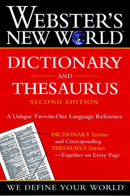 Cover Image for Webster's New World Dictionary and Thesaurus, (Paper Edition) -- The Editors of the Webster's New Wo, Paperback