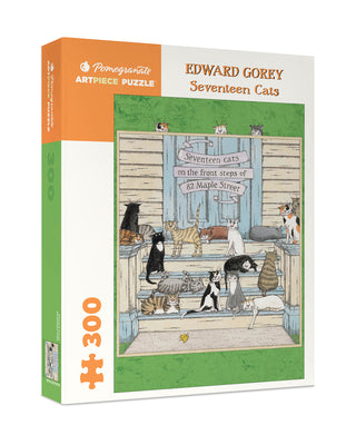 Cover Image for Seventeen Cats 300-Piece Jigsaw Puzzle -- Edward Gorey, Other
