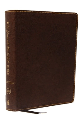 Cover Image for KJV, Journal the Word Bible, Bonded Leather, Brown, Red Letter Edition, Comfort Print: Reflect, Journal, or Create Art Next to Your Favorite Verses -- Thomas Nelson, Leather / Fine Binding