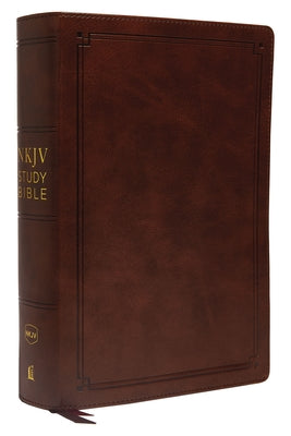 Cover Image for NKJV Study Bible, Leathersoft, Brown, Comfort Print: The Complete Resource for Studying God's Word -- Thomas Nelson, Imitation Leather