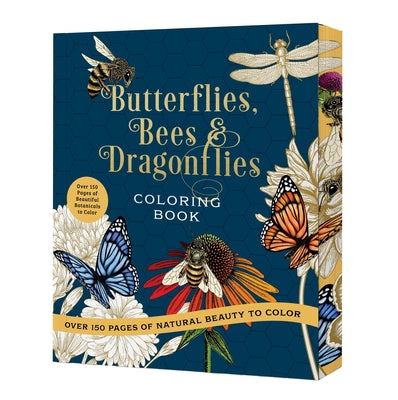 Cover Image for Butterflies, Bees & Dragonflies Coloring Book: Over 150 Pages of Natural Beauty to Color with Beautiful Sprayed Edges - Over 150 Pages of Beautiful Bo -- Editors of Chartwell Books, Paperback