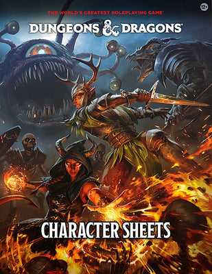 Cover Image for D&d Character Sheets 2024 -- Wizards of the Coast, Board Games