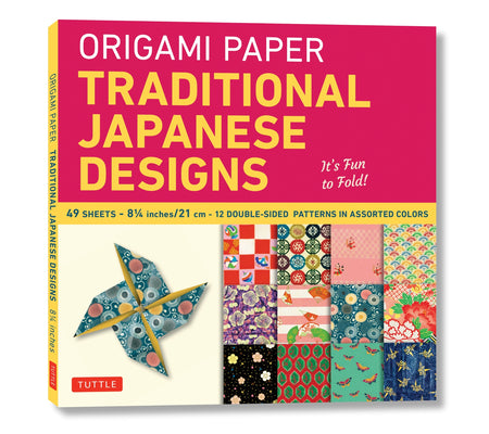 Cover Image for Origami Paper - Traditional Japanese Designs - Large 8 1/4: Tuttle Origami Paper: Double Sided Origami Sheets Printed with 12 Different Patterns (Inst -- Tuttle Studio, Other