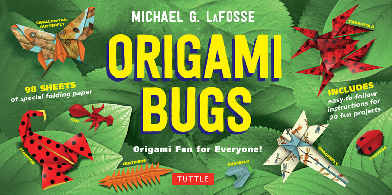 Cover Image for Origami Bugs Kit: Origami Fun for Everyone!: Kit with 2 Origami Books, 20 Fun Projects and 98 Origami Papers: Great for Both Kids and Adults -- Michael G. Lafosse, Other