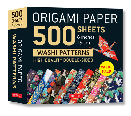 Cover Image for Origami Paper 500 Sheets Japanese Washi Patterns 6 (15 CM): Double-Sided Origami Sheets with 12 Different Designs (Instructions for 6 Projects Include -- Tuttle Studio, Other