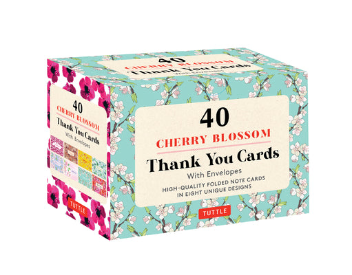 Cover Image for Cherry Blossoms, 40 Thank You Cards with Envelopes: (4 1/2 X 3 Inch Blank Cards in 8 Unique Designs) -- Tuttle Studio, Other