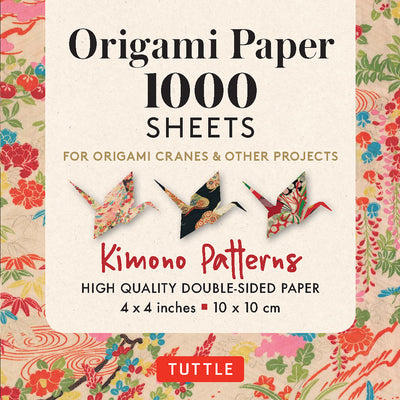 Cover Image for Origami Paper 1,000 Sheets Kimono Patterns 4 (10 CM): Tuttle Origami Paper: Double-Sided Origami Sheets Printed with 12 Different Designs (Instruction -- Tuttle Studio, Loose Leaf