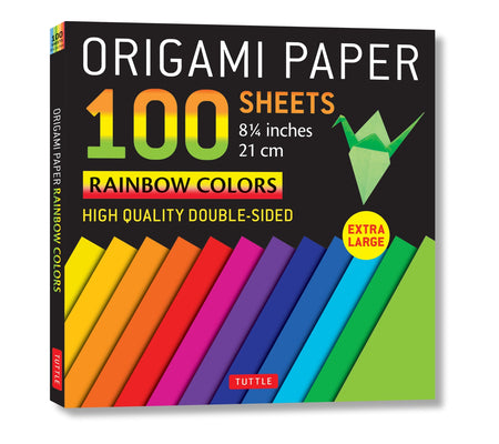 Cover Image for Origami Paper 100 Sheets Rainbow Colors 8 1/4 (21 CM): Extra Large Double-Sided Origami Sheets Printed with 12 Different Color Combinations (Instructi -- Tuttle Studio, Other
