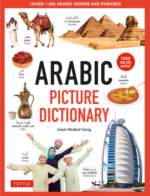 Cover Image for Arabic Picture Dictionary: Learn 1,500 Arabic Words and Phrases (Includes Online Audio) -- Islam Farag, Hardcover
