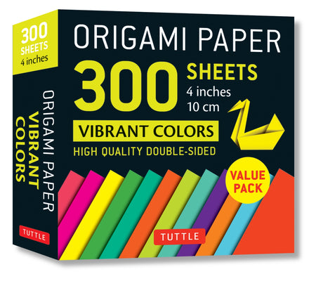 Cover Image for Origami Paper 300 Sheets Vibrant Colors 4 (10 CM): Tuttle Origami Paper: Double-Sided Origami Sheets Printed with 12 Different Designs -- Tuttle Studio, Other