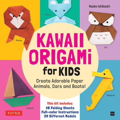 Cover Image for Kawaii Origami for Kids Kit: Create Adorable Paper Animals, Cars and Boats! (Includes 48 Folding Sheets and Full-Color Instructions) -- Naoko Ishibashi, Other