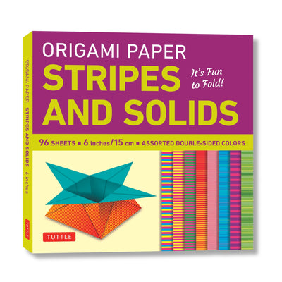 Cover Image for Origami Paper - Stripes and Solids 6 - 96 Sheets: Tuttle Origami Paper: Origami Sheets Printed with 8 Different Patterns: Instructions for 6 Projects -- Tuttle Studio, Other