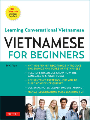 Cover Image for Vietnamese for Beginners: Learning Conversational Vietnamese (Free Online Audio) -- Tri C. Tran, Paperback