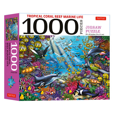 Cover Image for Tropical Coral Reef Marine Life - 1000 Piece Jigsaw Puzzle: Finished Size 29 in X 20 Inch (74 X 51 CM) -- Hue Huynh, Other