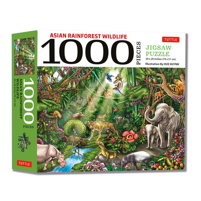 Cover Image for Asian Rainforest Wildlife - 1000 Piece Jigsaw Puzzle: Finished Size 29 in X 20 Inch (74 X 51 CM) -- Hue Huynh, Other