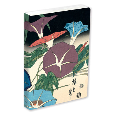 Cover Image for Journal Morning Glories & Cricket, Hiroshige Lined Paperback: Blank Lined 144 Page A5 Notebook -- Tuttle Studio, Paperback