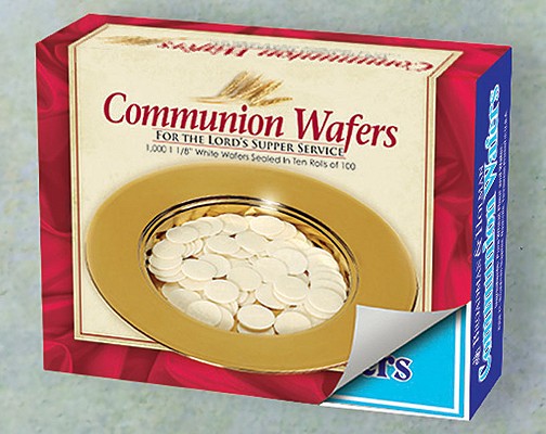 Cover Image for Communion Wafers - Round White (1,000 Pieces): 10 Individual Packs of 100 / Round Unleavened / Ready to Serve -- Broadman Church Supplies Staff, Other