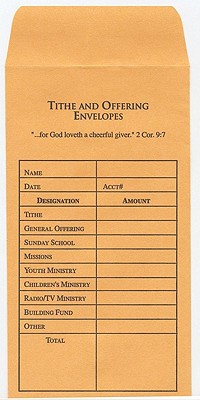Cover Image for Tithe and Offering Envelope (Bill-Sized): 2 Corinthians 9:7 (Kjv) -- Broadman Church Supplies Staff, Other