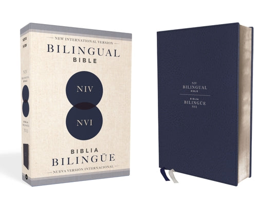Cover Image for Niv/NVI Bilingual Bible, Revised Text 2022, Leathersoft, Navy / Niv/Nvi, Biblia Bilingüe, Revisión 2022, Leathersoft, Azul Añil -- Nueva Versión Internacional, Leather / Fine Binding