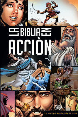 Cover Image for La Biblia En Acción (the Action Bible) (Spanish) -- Sergio Cariello, Hardcover