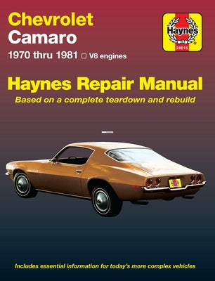 Cover Image for Chevrolet Camero V8 Repair Manual: 1970 Thru 1981 -- J. H. Haynes, Paperback
