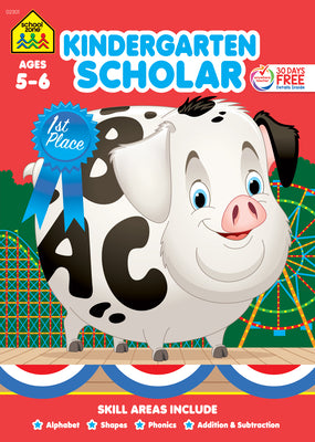 Cover Image for School Zone Kindergarten Scholar Workbook -- School Zone, Paperback