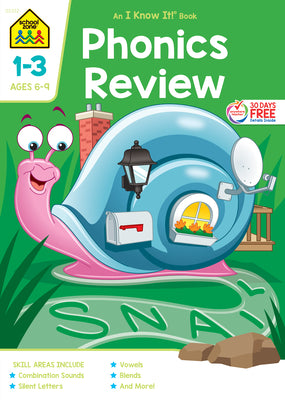 Cover Image for School Zone Phonics Review Grades 1-3 Workbook -- School Zone, Paperback