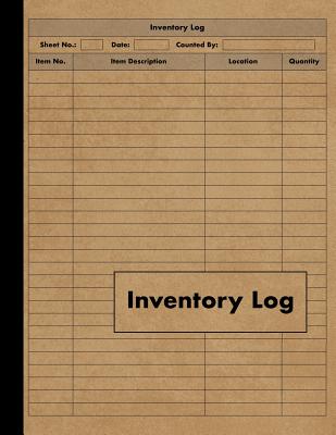 Cover Image for Inventory Log: Large Inventory Log Book - 120 Pages for Business and Home - Perfect Bound -- Red Tiger Press, Paperback