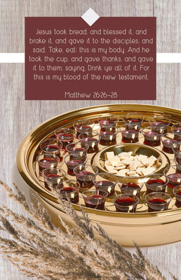 Cover Image for Communion Bulletin: And Blessed It (Package of 100): Matthew 26:26-28 (Kjv) -- Broadman Church Supplies Staff, Shrink-Wrapped Pack