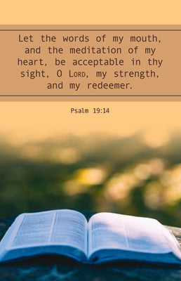 Cover Image for General Worship Bulletin: Let the Words (Package of 100): Psalm 19:14 (Kjv) -- Broadman Church Supplies Staff, Miscellaneous Print