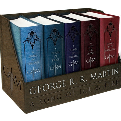 A Game of Thrones Leather-Cloth Boxed Set: A Game of Thrones, a Clash of Kings, a Storm of Swords, a Feast for Crows, and a Dance with Dragons -- George R. R. Martin, Boxed Set