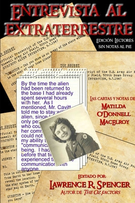 Cover Image for ENTREVISTA AL EXTRATERRESTRE (Sin las notas al pie) -- Lawrence R. Spencer, Paperback