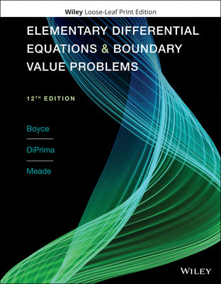 Cover Image for Elementary Differential Equations and Boundary Value Problems -- William E. Boyce, Loose-Leaf Book