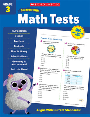 Cover Image for Scholastic Success with Math Tests Grade 3 Workbook -- Scholastic Teaching Resources, Paperback