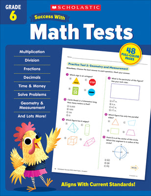 Cover Image for Scholastic Success with Math Tests Grade 6 Workbook -- Scholastic Teaching Resources, Paperback