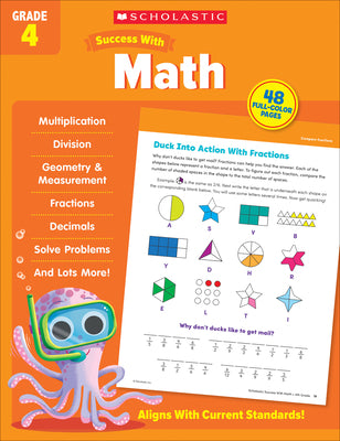 Cover Image for Scholastic Success with Math Grade 4 Workbook -- Scholastic Teaching Resources, Paperback
