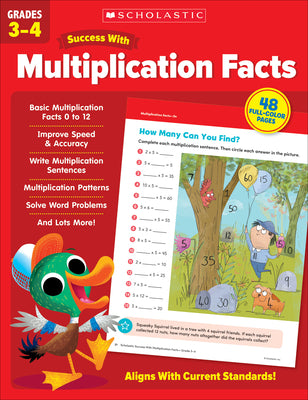 Cover Image for Scholastic Success with Multiplication Facts Grades 3-4 Workbook -- Scholastic Teaching Resources, Paperback