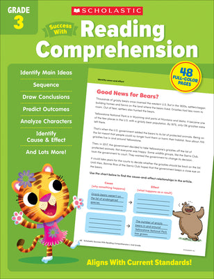 Cover Image for Scholastic Success with Reading Comprehension Grade 3 Workbook -- Scholastic Teaching Resources, Paperback